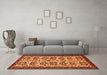 Machine Washable Persian Orange Traditional Area Rugs in a Living Room, wshtr2311org