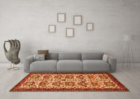 Machine Washable Persian Orange Traditional Rug, wshtr2311org