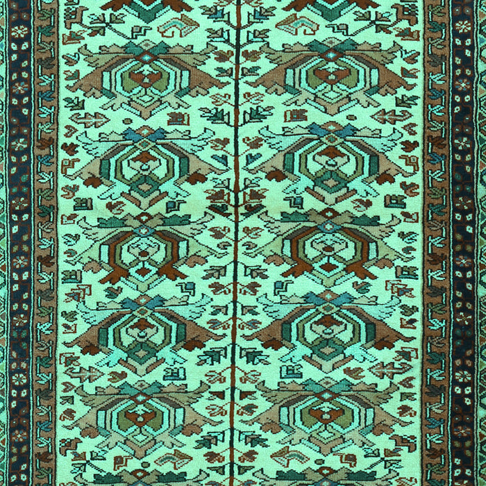 Machine Washable Persian Turquoise Traditional Area Rugs, wshtr2311turq