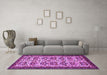 Machine Washable Persian Purple Traditional Area Rugs in a Living Room, wshtr2311pur