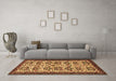 Machine Washable Persian Brown Traditional Rug in a Living Room,, wshtr2311brn