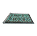 Sideview of Machine Washable Persian Light Blue Traditional Rug, wshtr2311lblu