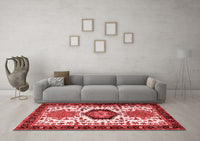 Machine Washable Persian Red Traditional Rug, wshtr2312red