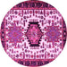 Round Persian Pink Traditional Rug, tr2312pnk