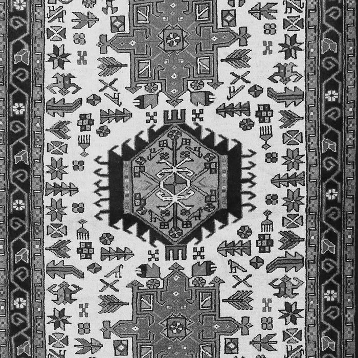 Serging Thickness of Machine Washable Persian Gray Traditional Rug, wshtr2312gry