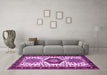 Machine Washable Persian Purple Traditional Area Rugs in a Living Room, wshtr2312pur