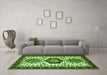 Machine Washable Persian Green Traditional Area Rugs in a Living Room,, wshtr2312grn