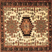 Square Persian Brown Traditional Rug, tr2312brn