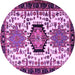 Round Persian Purple Traditional Rug, tr2312pur