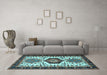 Machine Washable Persian Light Blue Traditional Rug in a Living Room, wshtr2312lblu