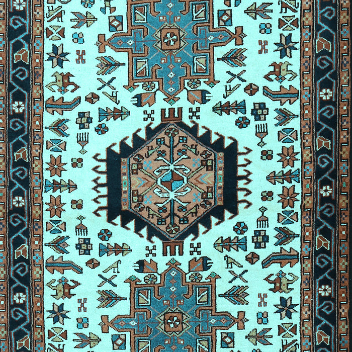 Machine Washable Persian Light Blue Traditional Rug, wshtr2312lblu