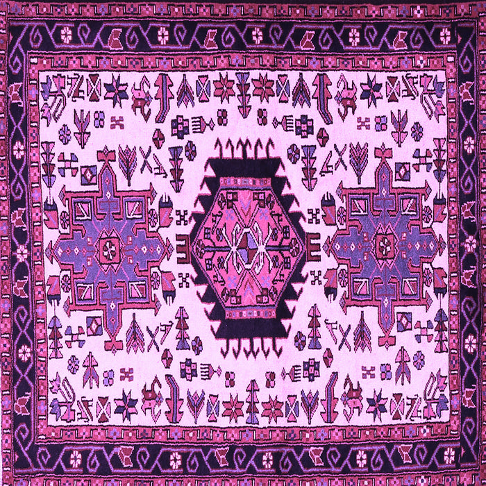 Square Persian Purple Traditional Rug, tr2312pur