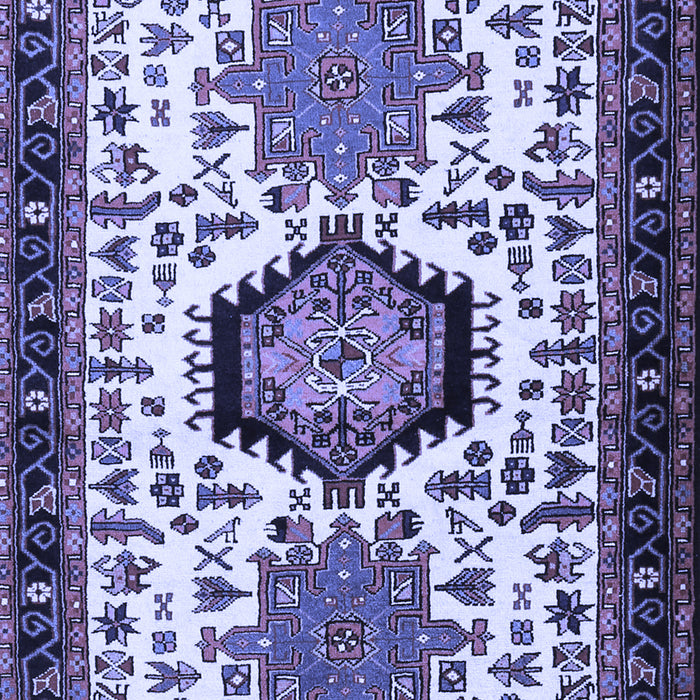 Machine Washable Persian Blue Traditional Rug, wshtr2312blu