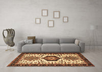 Machine Washable Persian Brown Traditional Rug, wshtr2312brn