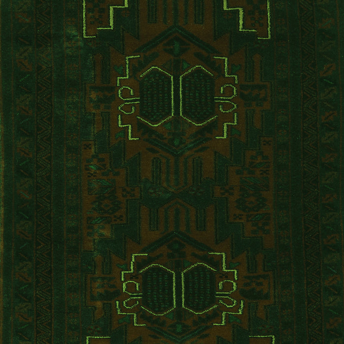 Serging Thickness of Machine Washable Persian Green Traditional Area Rugs, wshtr2313grn