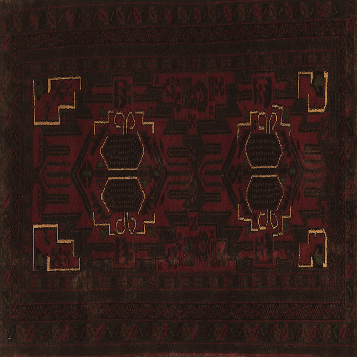 Square Machine Washable Persian Brown Traditional Rug, wshtr2313brn