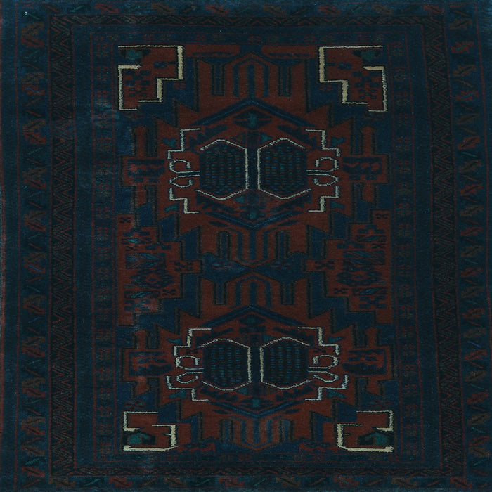 Square Persian Light Blue Traditional Rug, tr2313lblu
