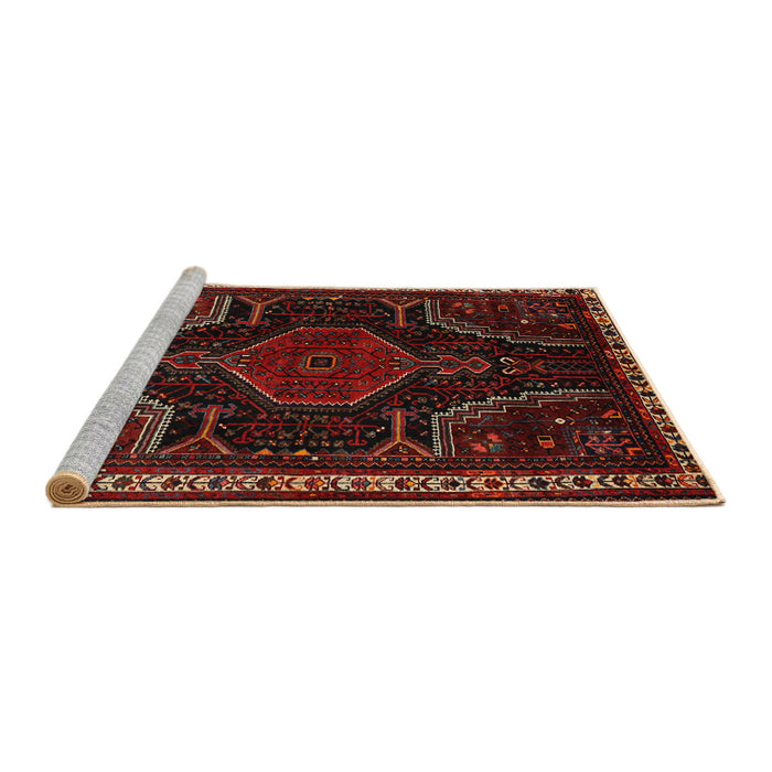 Sideview of Machine Washable Traditional Sepia Brown Rug, wshtr2314