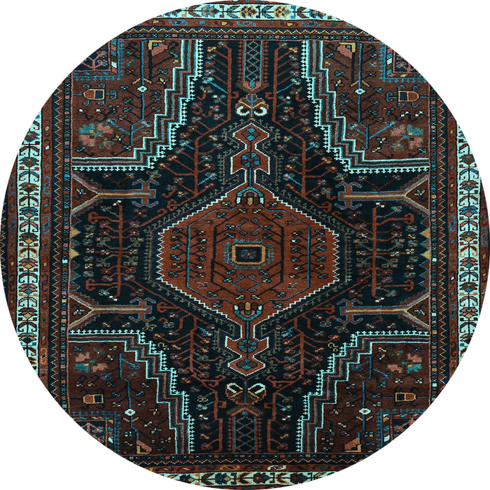 Round Persian Light Blue Traditional Rug, tr2314lblu
