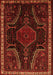 Serging Thickness of Machine Washable Persian Orange Traditional Area Rugs, wshtr2314org