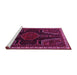 Sideview of Machine Washable Persian Pink Traditional Rug, wshtr2314pnk