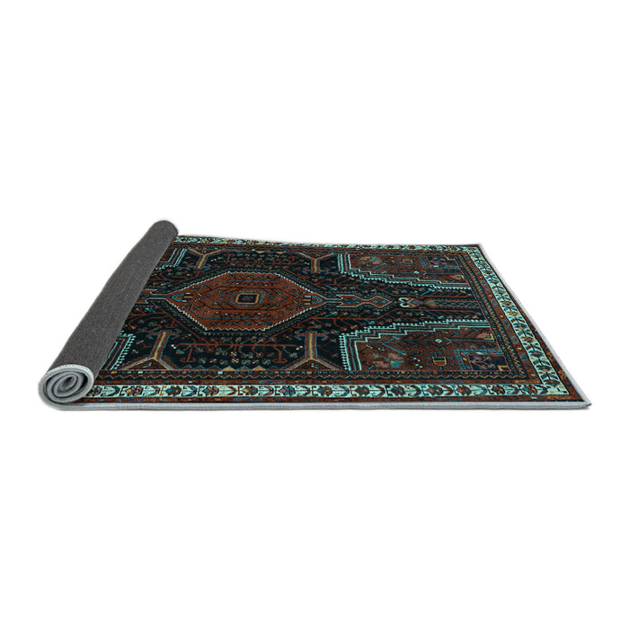 Sideview of Persian Light Blue Traditional Rug, tr2314lblu