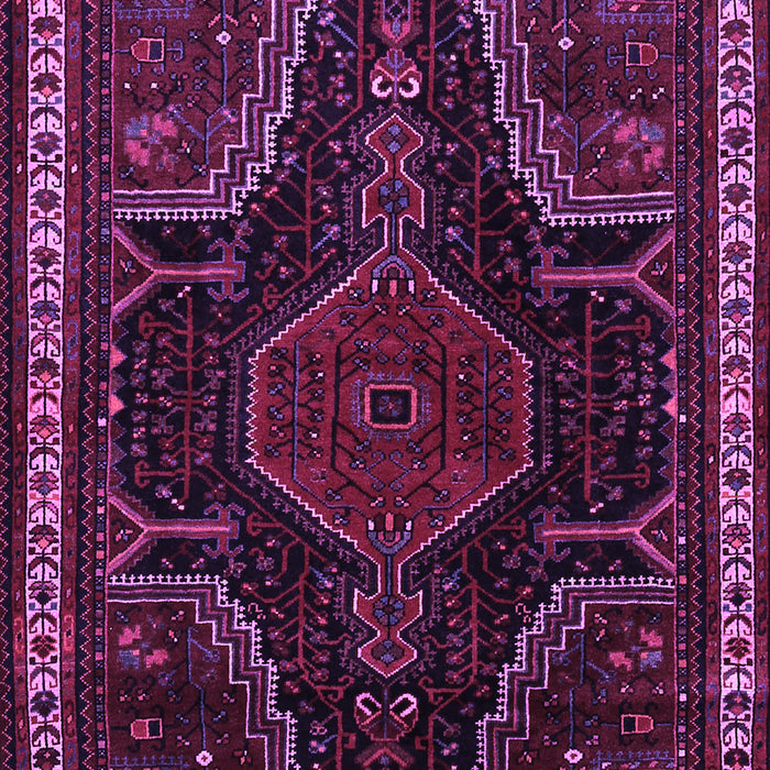 Machine Washable Persian Purple Traditional Area Rugs, wshtr2314pur