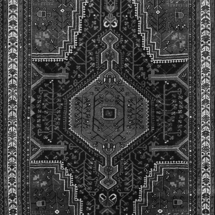 Serging Thickness of Machine Washable Persian Gray Traditional Rug, wshtr2314gry