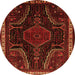 Square Persian Orange Traditional Rug, tr2314org