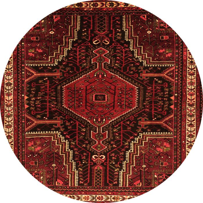 Machine Washable Persian Orange Traditional Area Rugs, wshtr2314org