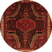 Machine Washable Persian Orange Traditional Area Rugs, wshtr2314org