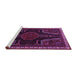 Sideview of Machine Washable Persian Purple Traditional Area Rugs, wshtr2314pur