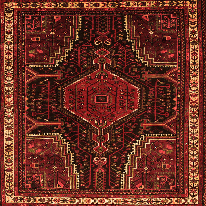 Serging Thickness of Persian Orange Traditional Rug, tr2314org