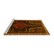 Sideview of Machine Washable Persian Yellow Traditional Rug, wshtr2314yw