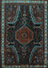 Machine Washable Persian Light Blue Traditional Rug, wshtr2314lblu