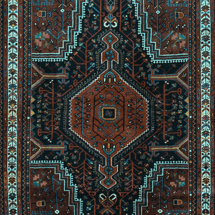 Machine Washable Persian Light Blue Traditional Rug, wshtr2314lblu