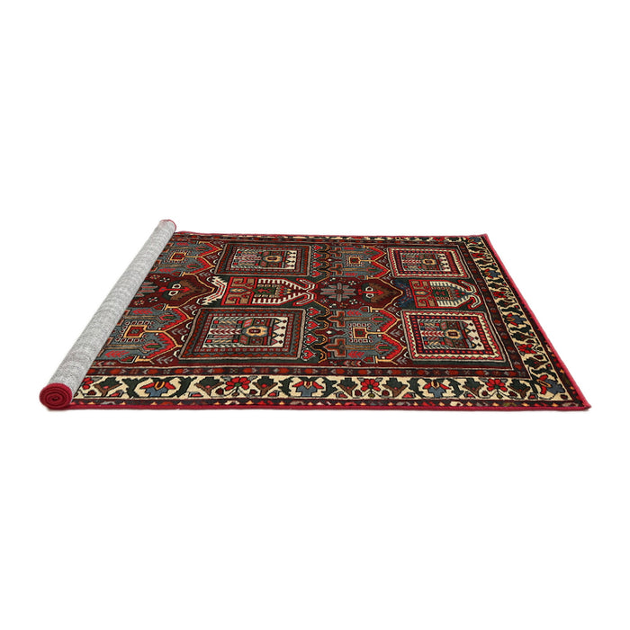 Sideview of Machine Washable Traditional Brown Rug, wshtr2315