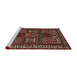 Sideview of Machine Washable Traditional Brown Rug, wshtr2315