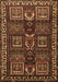 Machine Washable Persian Brown Traditional Rug, wshtr2315brn