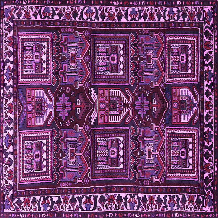 Square Persian Purple Traditional Rug, tr2315pur