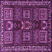 Square Machine Washable Persian Purple Traditional Area Rugs, wshtr2315pur