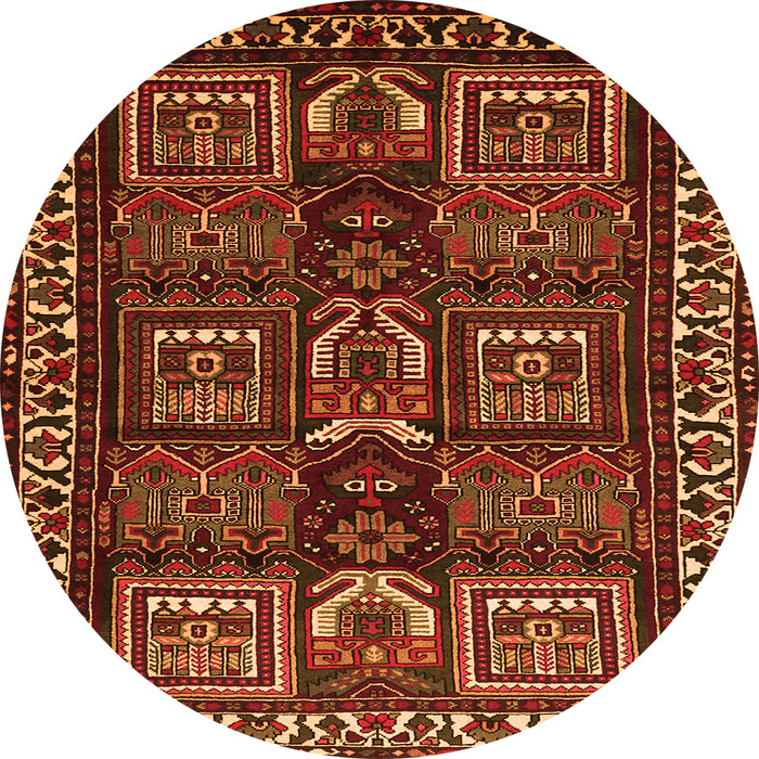 Square Persian Orange Traditional Rug, tr2315org