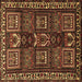Square Persian Brown Traditional Rug, tr2315brn