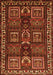 Serging Thickness of Machine Washable Persian Orange Traditional Area Rugs, wshtr2315org