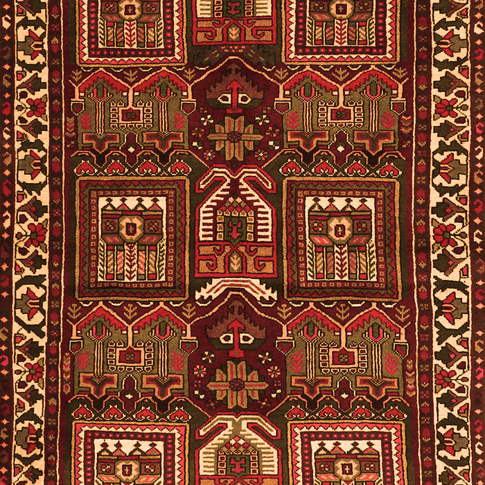 Serging Thickness of Machine Washable Persian Orange Traditional Area Rugs, wshtr2315org