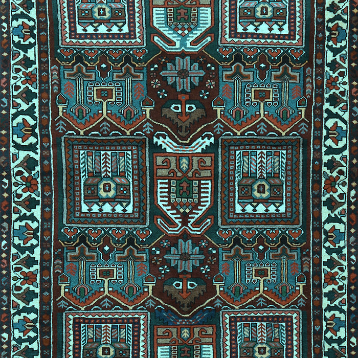 Machine Washable Persian Light Blue Traditional Rug, wshtr2315lblu