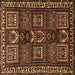 Square Machine Washable Persian Brown Traditional Rug, wshtr2315brn