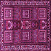 Square Machine Washable Persian Pink Traditional Rug, wshtr2315pnk