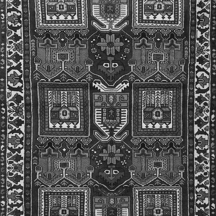 Serging Thickness of Machine Washable Persian Gray Traditional Rug, wshtr2315gry