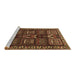 Sideview of Machine Washable Persian Brown Traditional Rug, wshtr2315brn